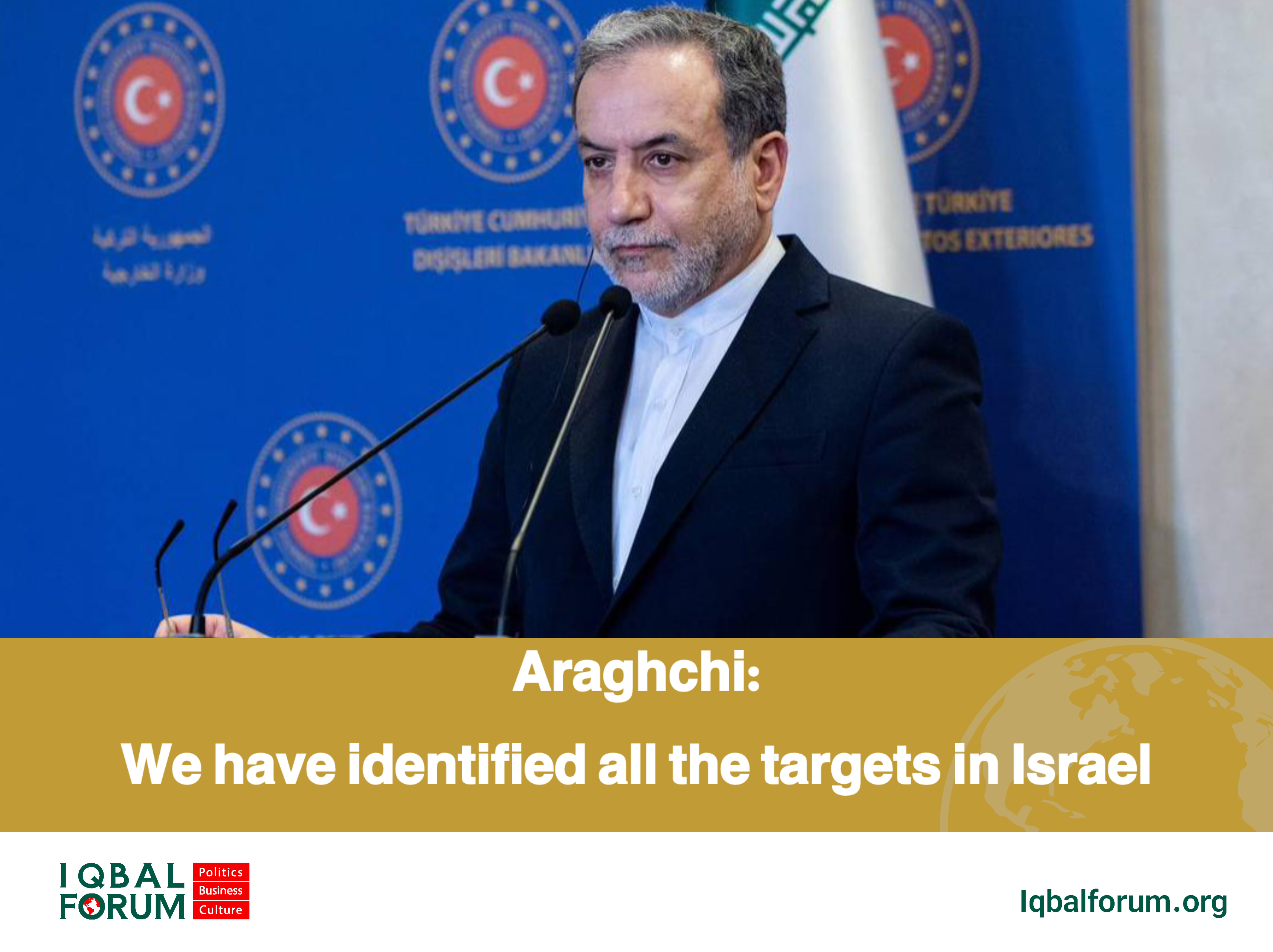 Araghchi : We have identified all the targets in Israel