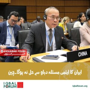 چین: ایران کا جوہری مسئلہ کونسل آف گورنرز میں محاذ آرائی اور دباؤ ڈال کر حل نہیں کیا جا سکتا