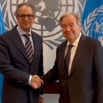 عاصم افتخار احمد» نماینده دائمی پاکستان در سازمان ملل متحد، در پایان ماموریت خود با «آنتونیو گوترش» دبیرکل این سازمان دیدار و گفتگو کرد.