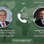 تسلیت وزیر خارجه پاکستان به نروژ در پی درگذشت پادشاه هارالد پنجم