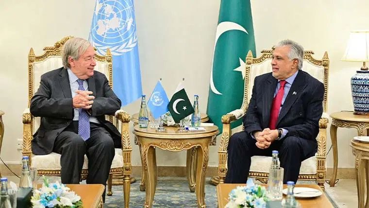 اسحاق دار بر نقش سازمان ملل برای حل بحران خاورمیانه و کشمیر تاکید کرد